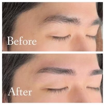 韓国風平行眉スタイル